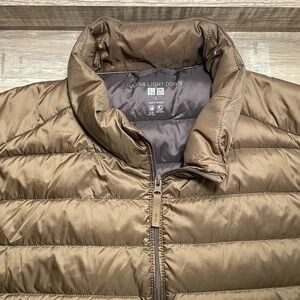 Uniqlo Ultra Light Down Filled Quilted Packable Puffer Vest Women's  Large Brown